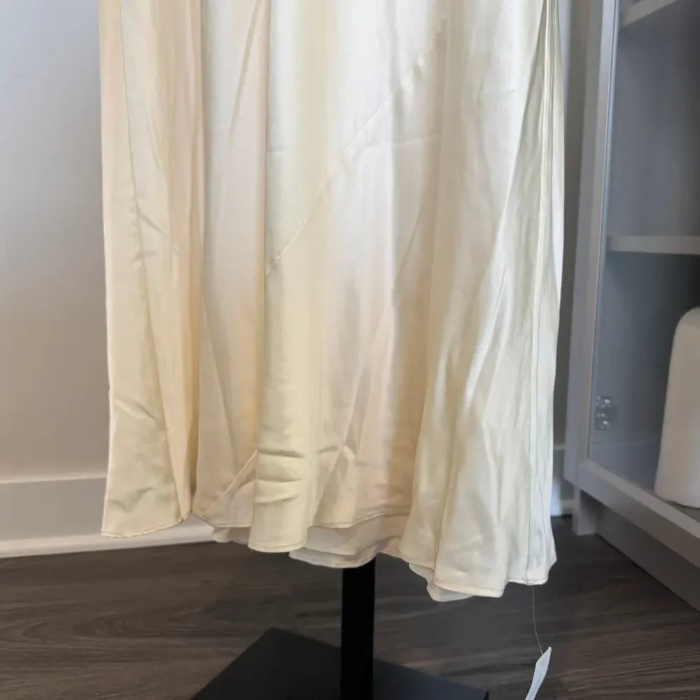 Reformation Jeany Silk Maxi Dress NEW Ivory Fior Di Latte Satin Halter Gown S - Picture 5 of 7